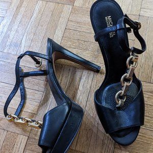 Black Michael Kors high heels size 8